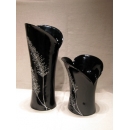 心型花插(亮黑)共2款尺寸 y14379 立體雕塑.擺飾 立體擺飾系列-器皿、花器系列